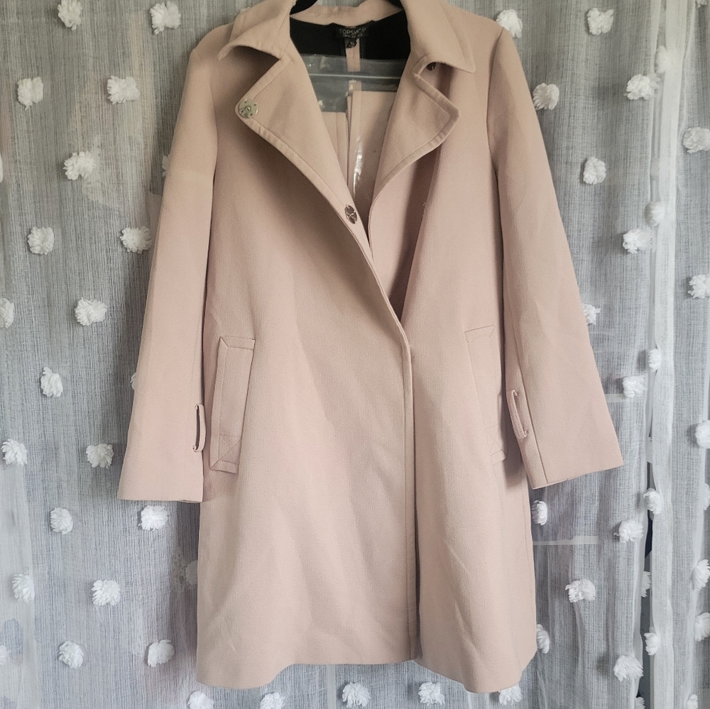 Topshop Pink Trench Coat